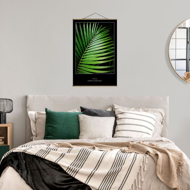 Stoffbilder mit Holzleisten Tropisches Palmblatt