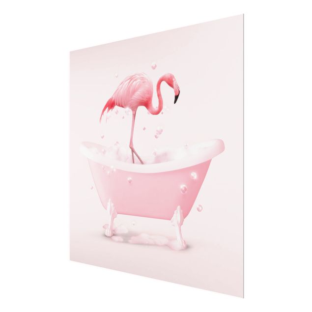 Bilder auf Glas Badewannen Flamingo