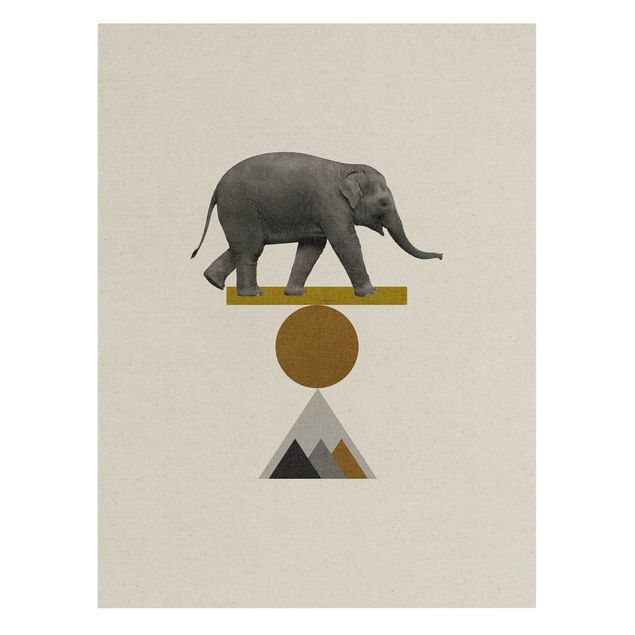 Leinwandbilder Balancekunst Elefant