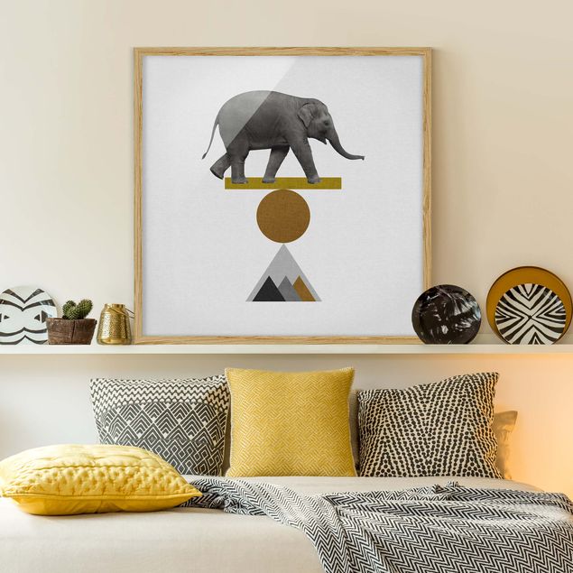 Bilder für die Wand Balancekunst Elefant