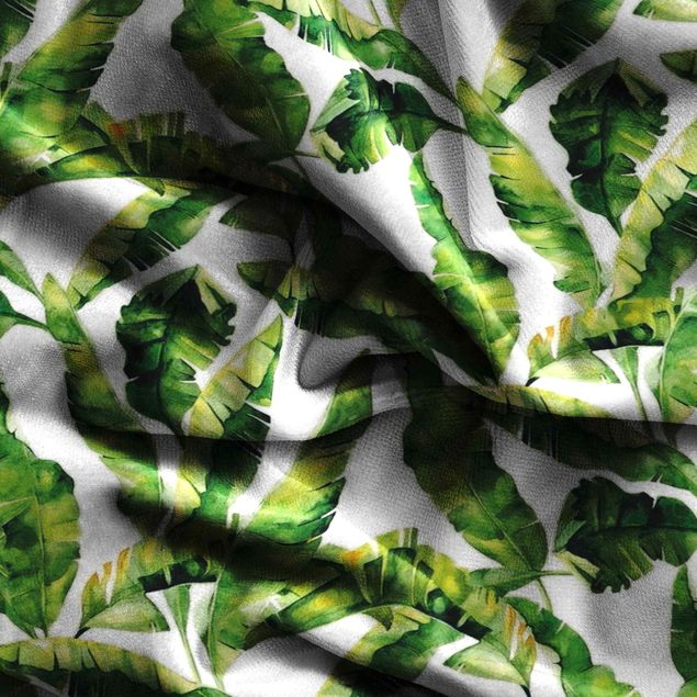 Vorhang Muster Bananenblatt Aquarell Muster
