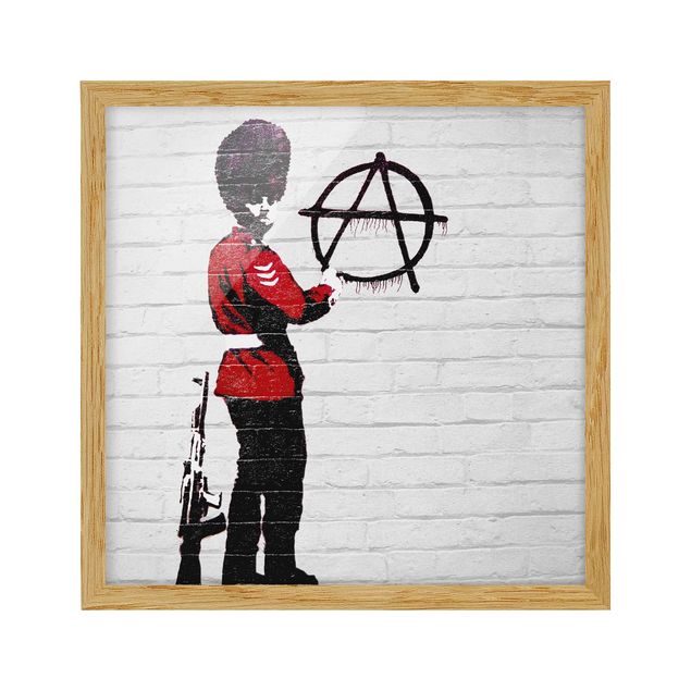 Bilder mit Rahmen Anarchist Soldier - Brandalised ft. Graffiti by Banksy
