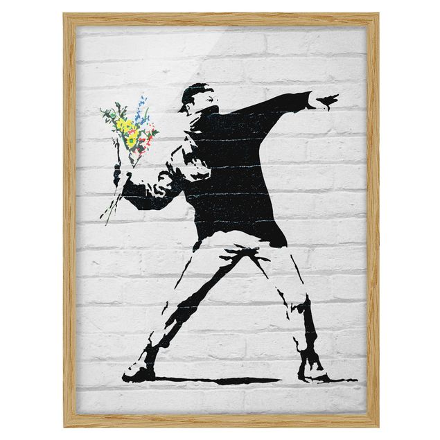 Wandbilder Blumenwerfer - Brandalised ft. Graffiti by Banksy