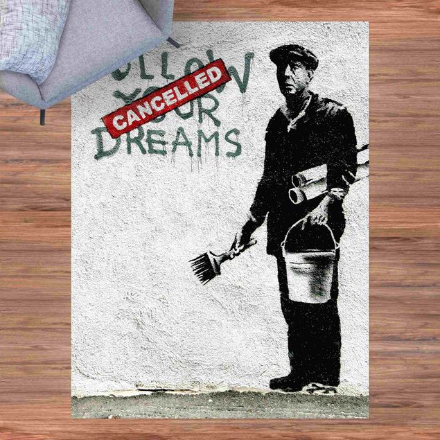 Moderner Teppich Follow Your Dreams - Brandalised ft. Graffiti by Banksy