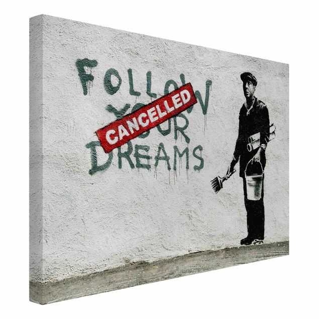 Wandbilder Wohnzimmer modern Follow Your Dreams - Brandalised ft. Graffiti by Banksy