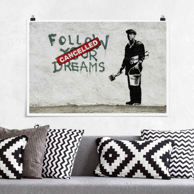 Poster Illustration Follow Your Dreams - Brandalised ft. Graffiti by Banksy