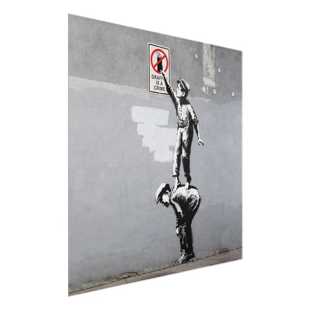 Schöne Wandbilder Graffiti Is A Crime - Brandalised ft. Graffiti by Banksy