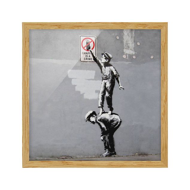 Bilder mit Rahmen Graffiti Is A Crime - Brandalised ft. Graffiti by Banksy