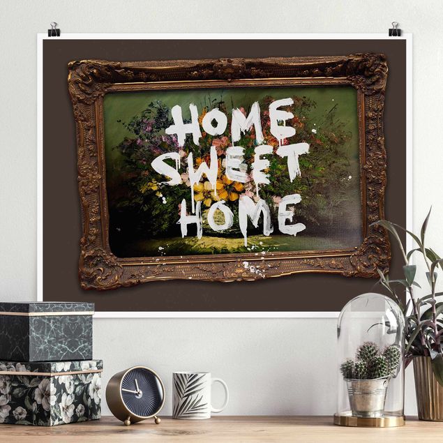 Poster Illustration Home sweet home - Brandalised ft. Graffiti by Banksy