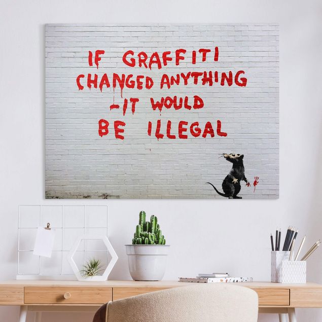 Leinwandbilder XXL If Graffiti Changed Anything - Brandalised ft. Graffiti by Banksy
