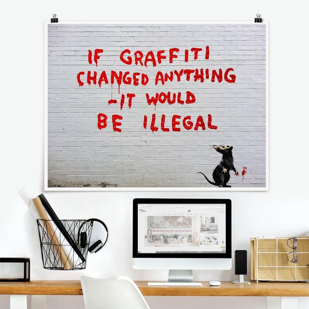 Poster Illustration If Graffiti Changed Anything - Brandalised ft. Graffiti by Banksy