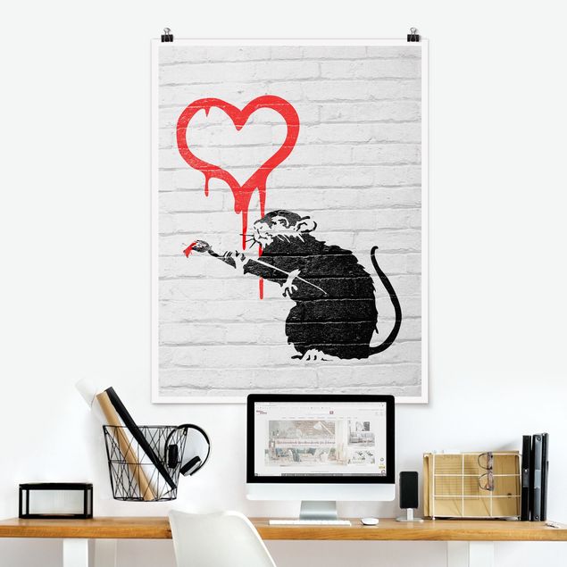 Poster Illustration Love Rat - Brandalised ft. Graffiti by Banksy