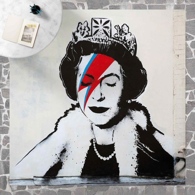 Teppich modern Queen Lizzie Stardust - Brandalised ft. Graffiti by Banksy