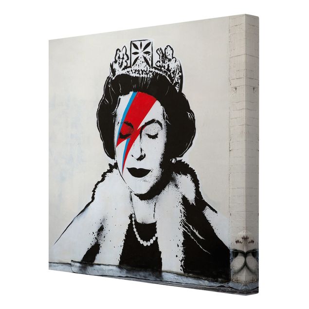 Wandbilder Queen Lizzie Stardust - Brandalised ft. Graffiti by Banksy