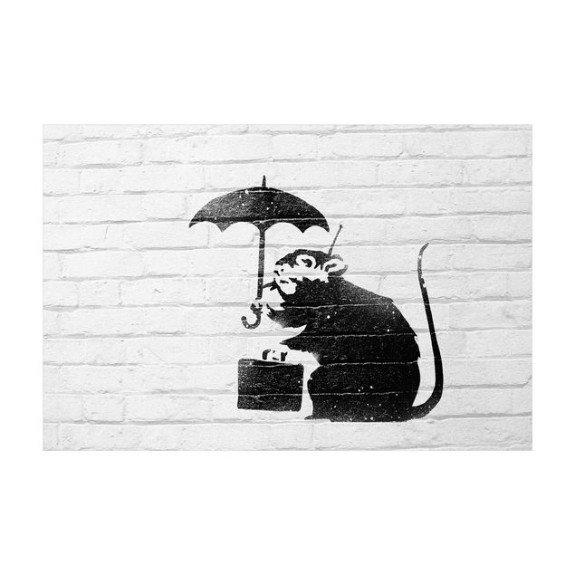 Banksy Artwork Ratte mit Regenschirm - Brandalised ft. Graffiti by Banksy