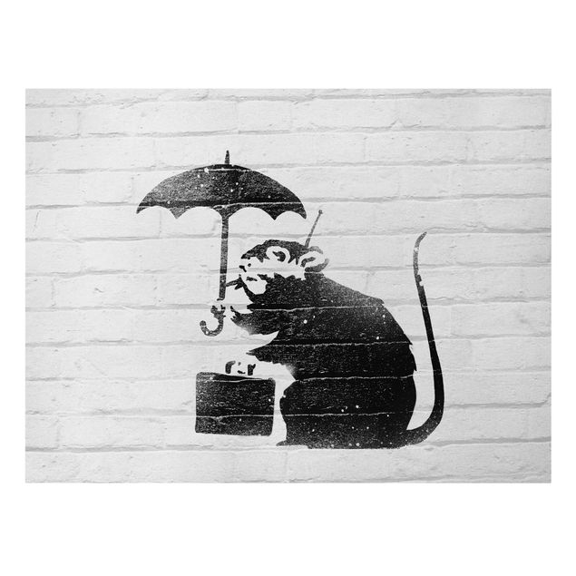 Banksy Art Ratte mit Regenschirm - Brandalised ft. Graffiti by Banksy