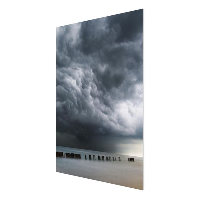 Forex Fine Art Print - Sturmwolken über der Ostsee - Hochformat 4:3