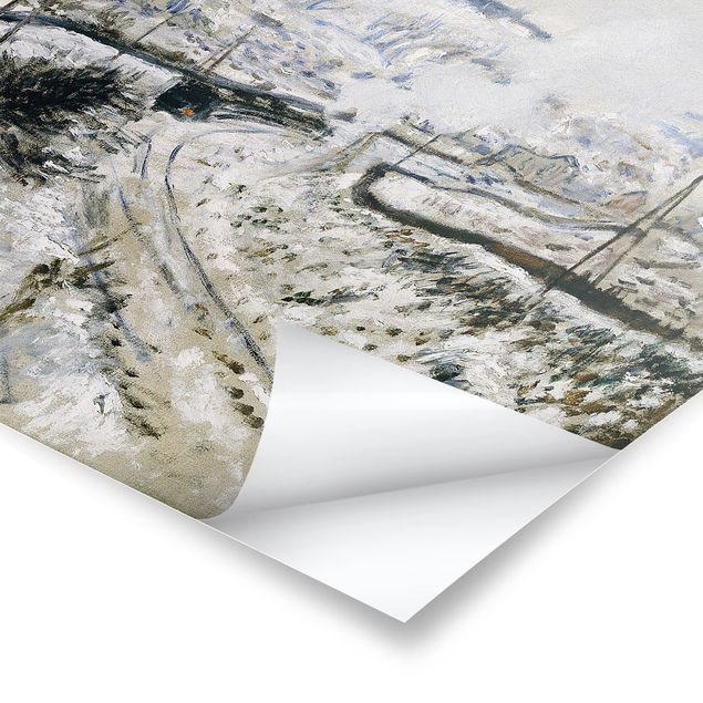 Kunstkopie Claude Monet - Zug im Schnee