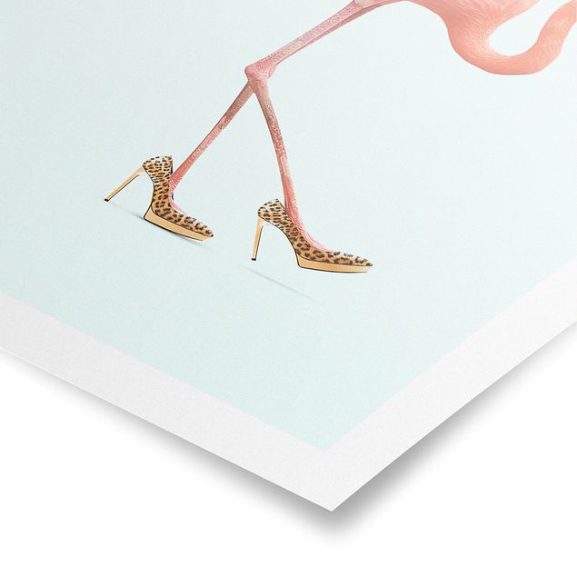 Bilder für die Wand Flamingo mit High Heels