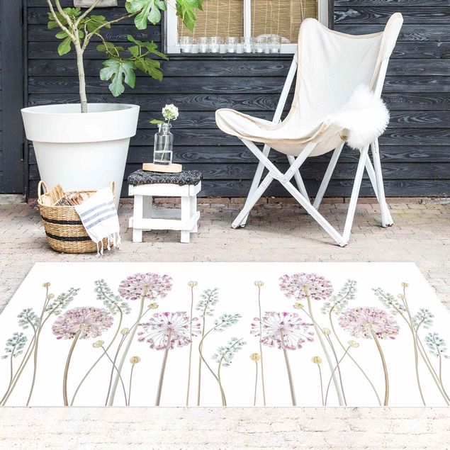 outdoor-teppich wetterfest Allium Illustration