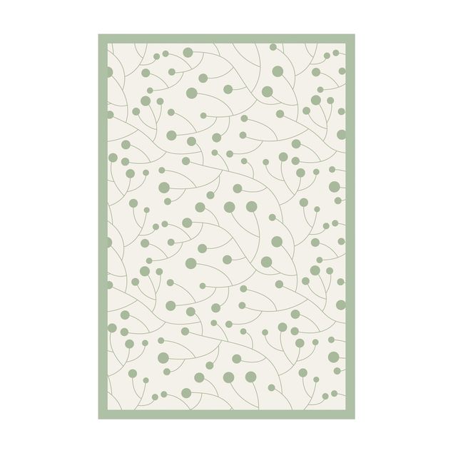 Pastell Teppich Natürliches Muster Wachstum mit Punkten und Rahmen