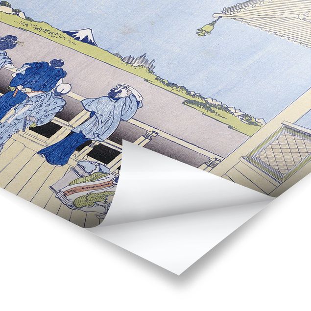 Poster - Katsushika Hokusai - Die Sazai Halle - Querformat 2:3