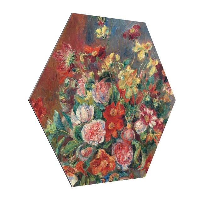 Alu Dibond Druck Auguste Renoir - Blumenvase