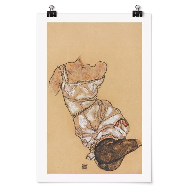 Egon Schiele Bilder Egon Schiele - Weiblicher Torso in Unterwäsche