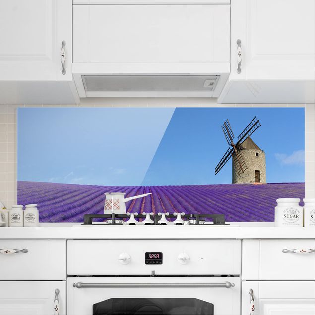 Spritzschutz Glas magnetisch Lavendelduft in der Provence
