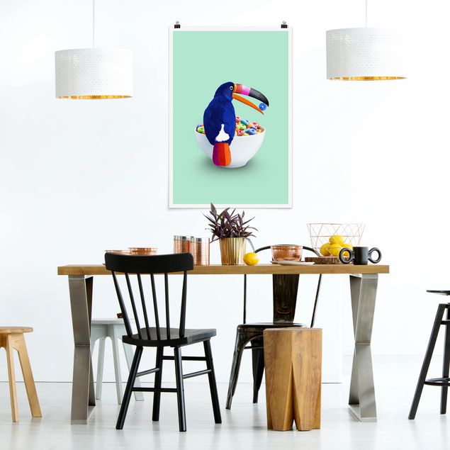 Tiere Poster Frühstück mit Tukan