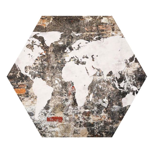 Hexagon Bild Forex - Alte Mauer Weltkarte