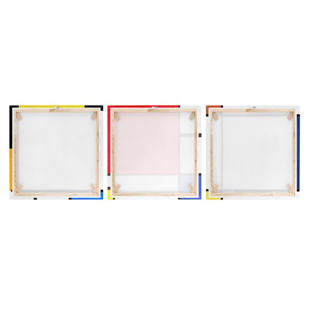 Bild auf Leinwand Piet Mondrian Piet Mondrian - Quadratische Kompositionen