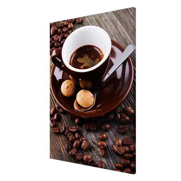 Magnettafel Kaffeetasse mit Kaffeebohnen