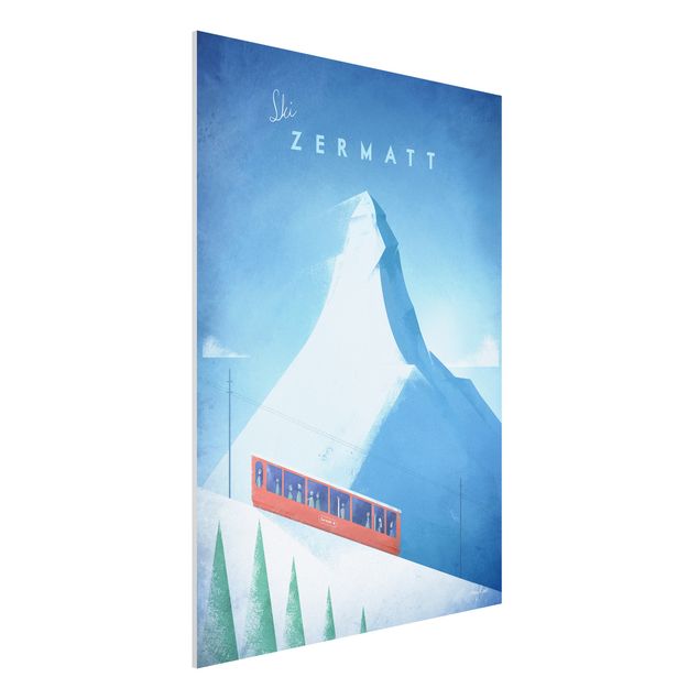 Bilder auf Hartschaumplatte Reiseposter - Zermatt