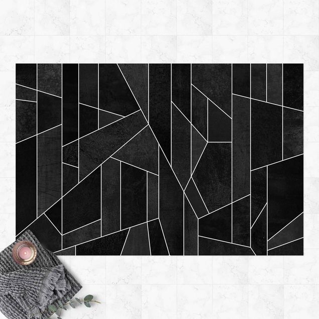 Abstrakte Bilder Schwarz Weiß Geometrie Aquarell
