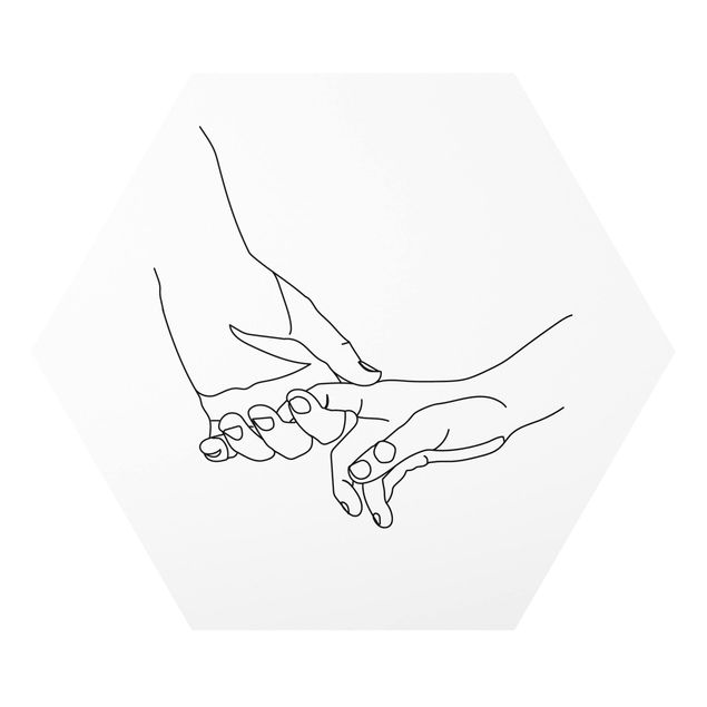 Hexagon Bild Forex - Zärtliche Hände Line Art