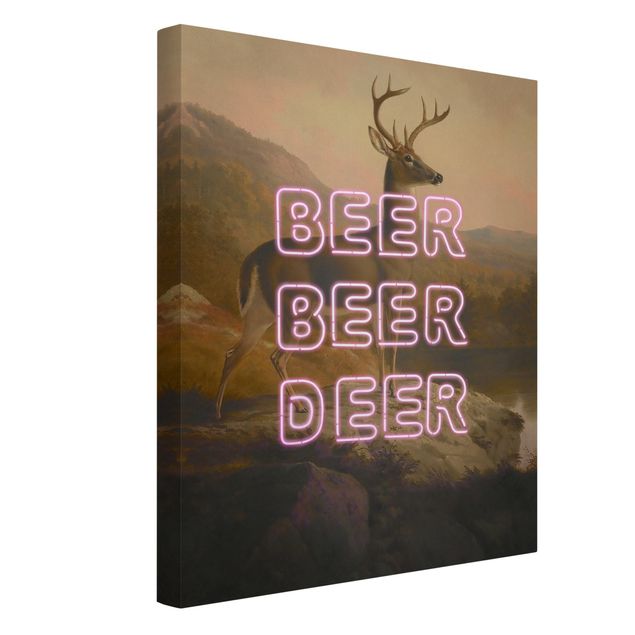 Kunstdrucke auf Leinwand Beer Beer Deer