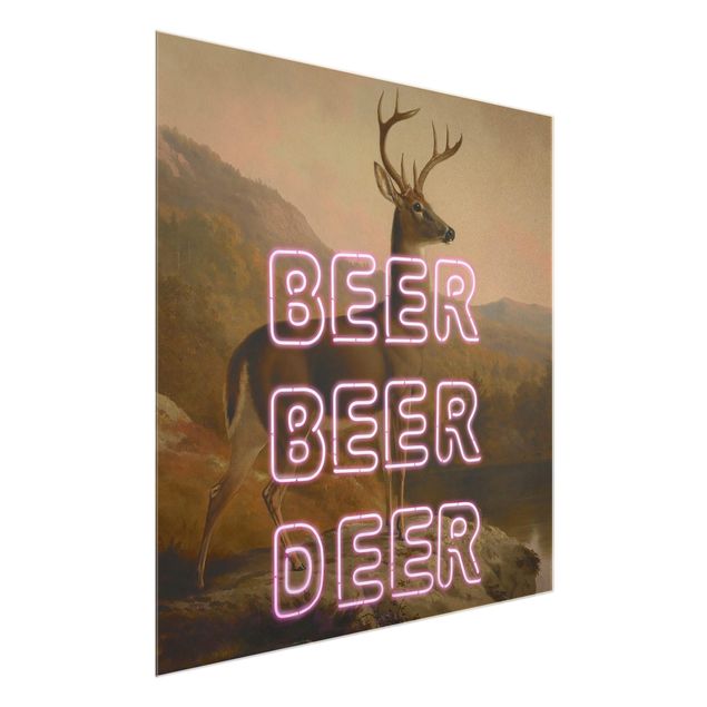 Glasbilder Tiere Beer Beer Deer