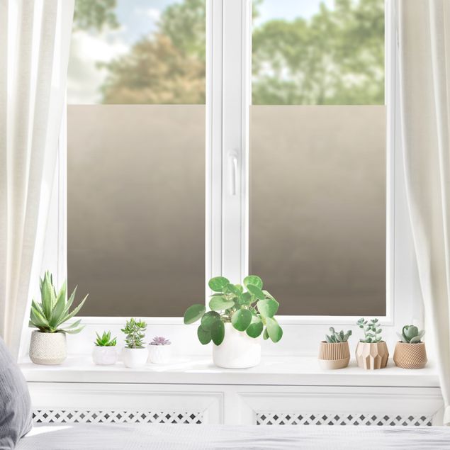 Fensterfolie - Sichtschutz - Beige Farbverlauf - Fensterbilder