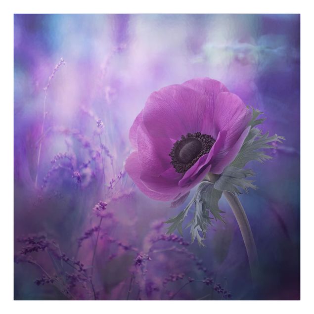 Beistelltisch - Anemonenblüte in Violett