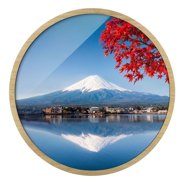 Gerahmte Bilder Berg Fuji im Herbst