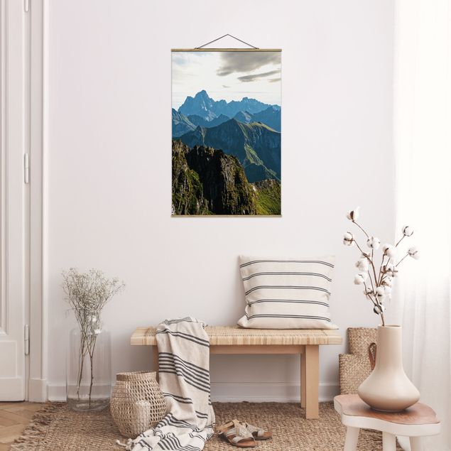 Stoffbilder Berge auf den Lofoten
