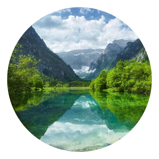 Tapete Natur Bergsee mit Spiegelung