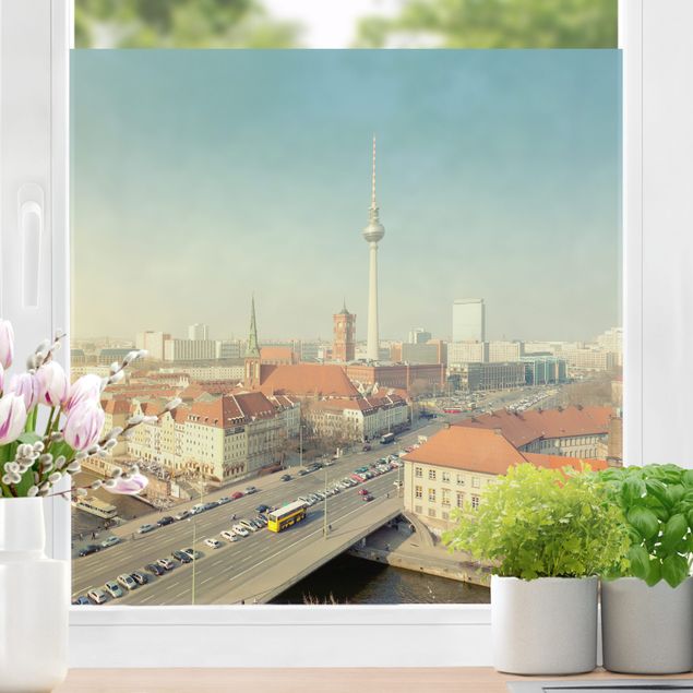 Fensterfolie Farbig Berlin am Morgen