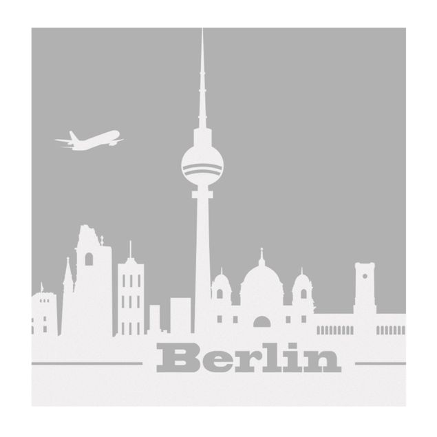 Fensterfolien Berlin Skyline Bordüre
