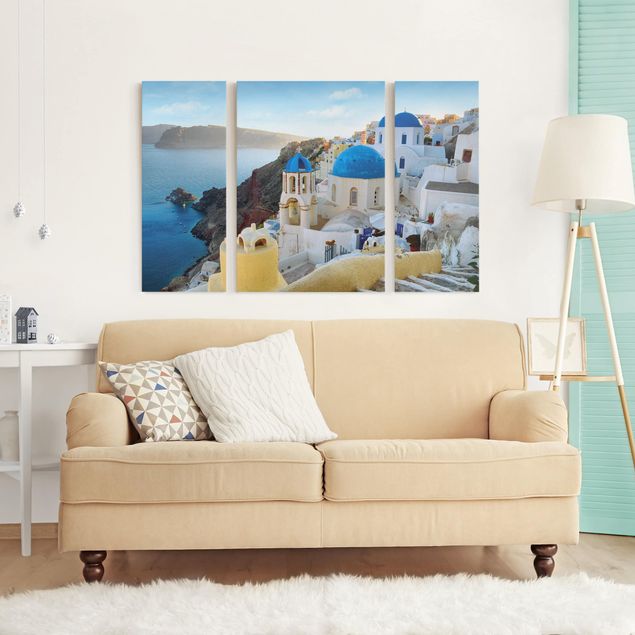 Leinwandbilder Wohnzimmer modern Santorini