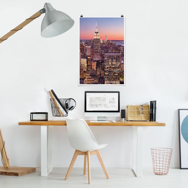 Poster bestellen Sonnenuntergang Manhattan New York City