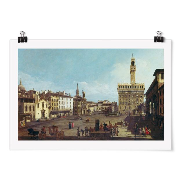 Bernardo Bellotto Poster Bernardo Bellotto - Die Piazza della Signoria