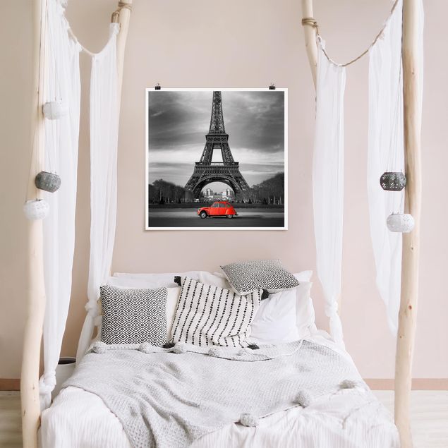 Poster Schwarz-Weiß Spot on Paris