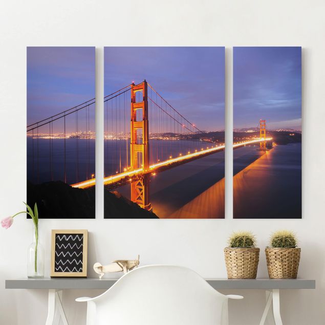 Wandbilder XXL Golden Gate Bridge bei Nacht